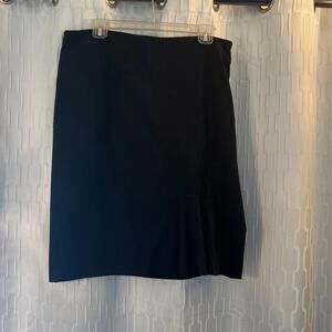 City Silk Black Pencil Skirt- Size 12